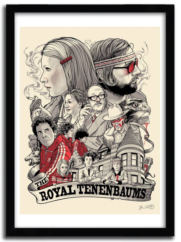 Royals Tenenbaums plakat af JOSHUA BUDICH for engroshandel hos K.Olin Tribu