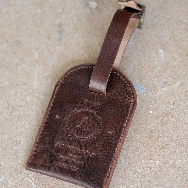Aurelius Leather - Wholesale Luggage tag - Luggage Tag Dark2
