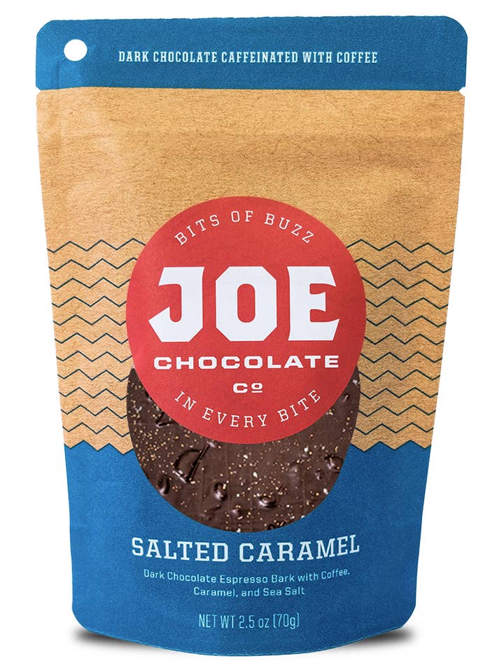 2,5 oz d'écorce Espresso au caramel salé pour la vente par Joe Chocolate Co.