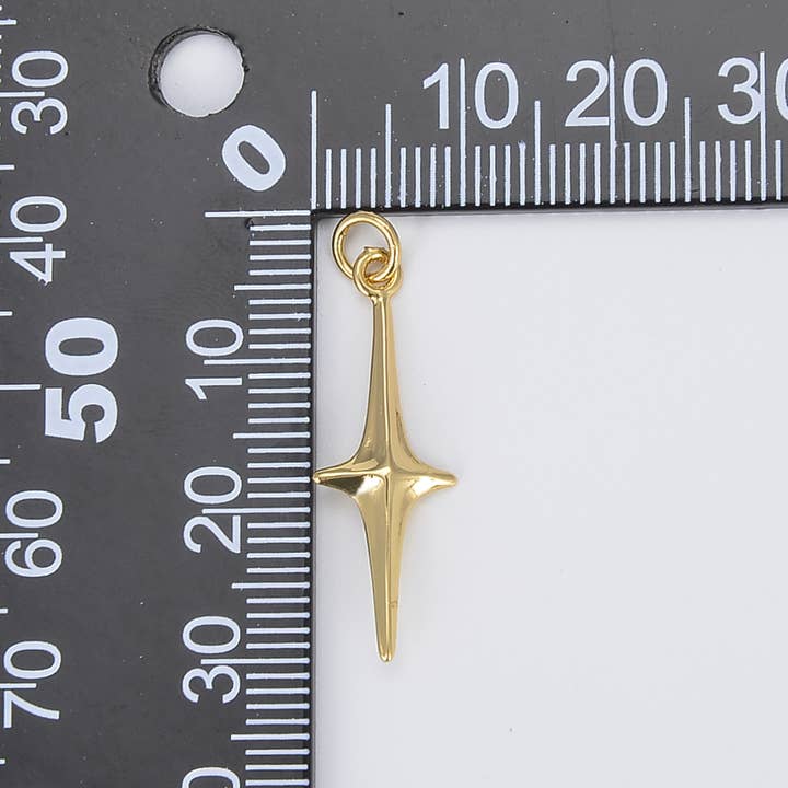Beads Creation - Wholesale Individual Charm/Pendant - North Star Charm, Shining Twinkle Star Pendant, CP14301
