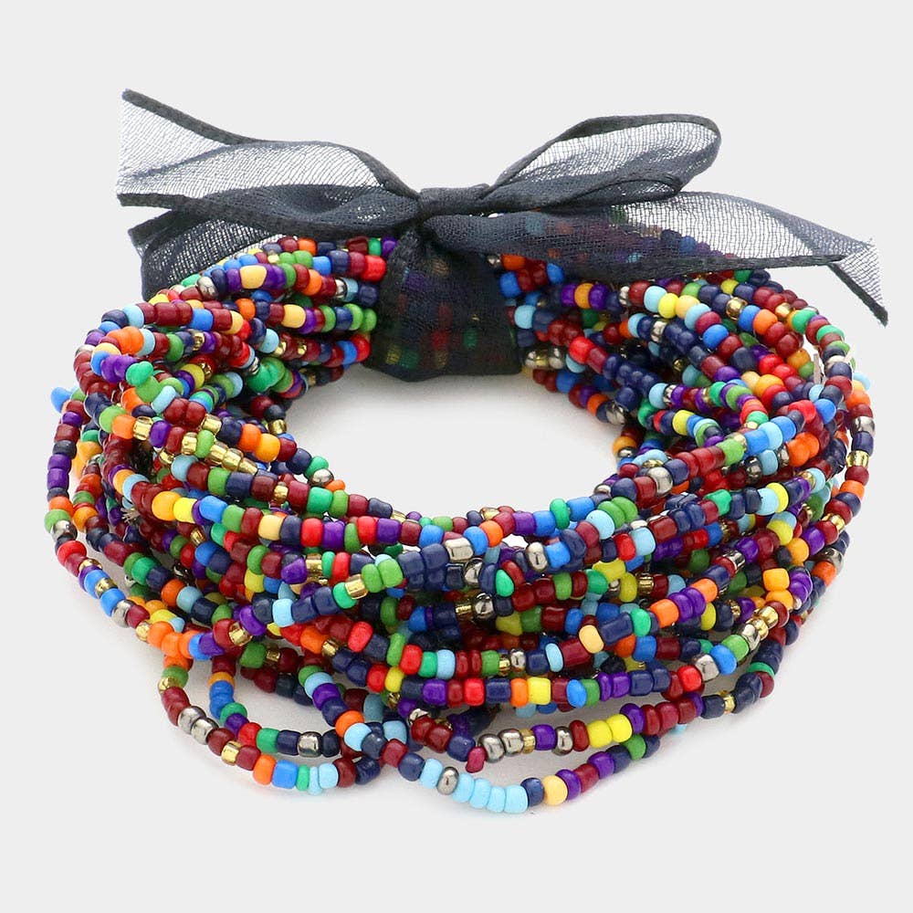 Sensibling Corp. - Wholesale Beaded Bracelet - 25PCS - Seed Beaded Stretch Bracelets
14