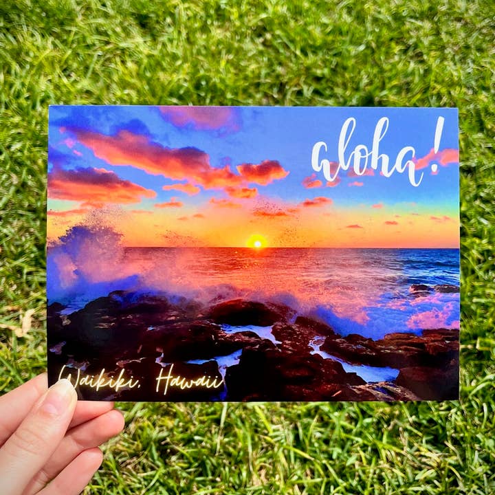 Aloha Postcard for wholesale by illuminated ART Hawaii