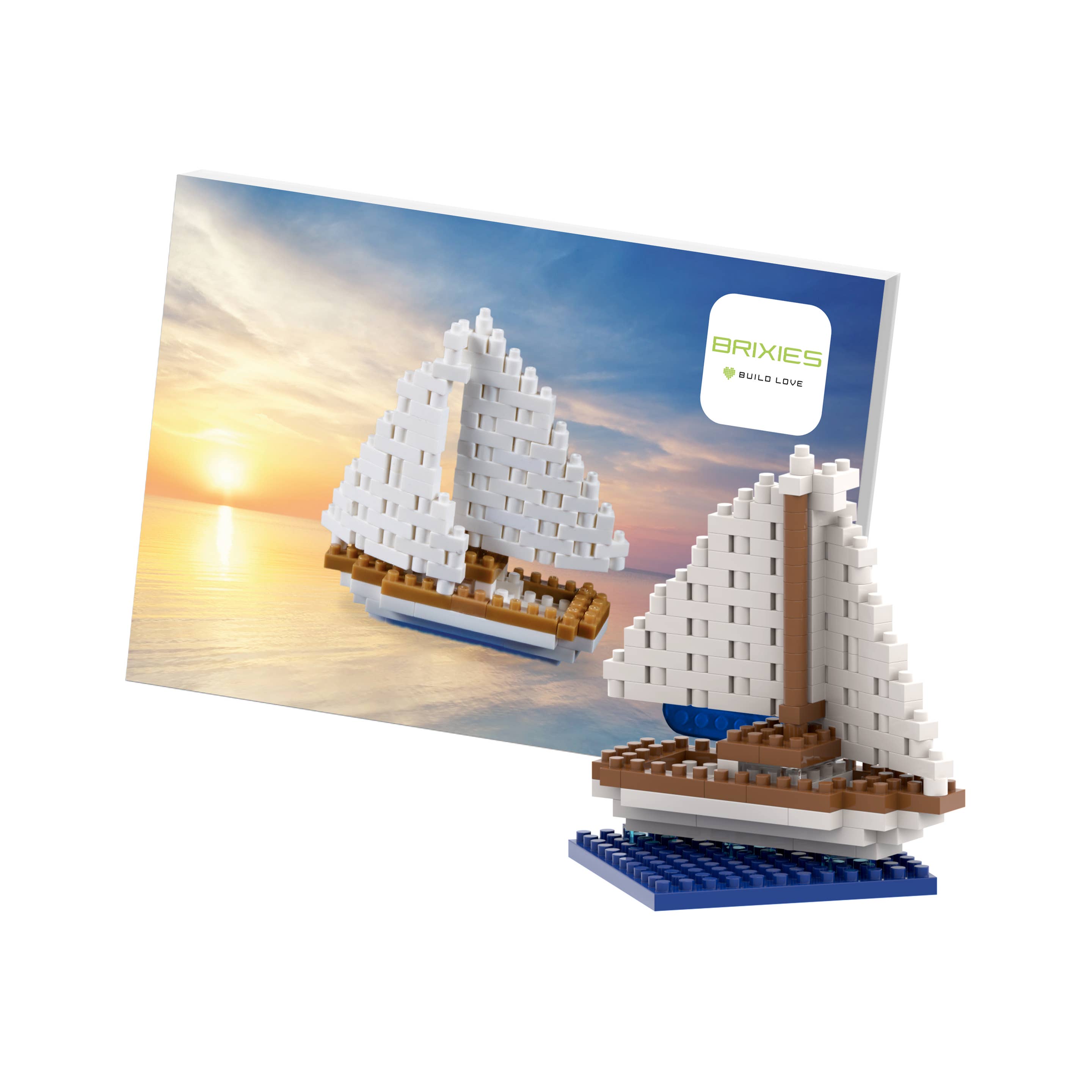 Brixies - Wholesale Build-a-Toy - Kids - BRIXIES Sailing Ship Postcard