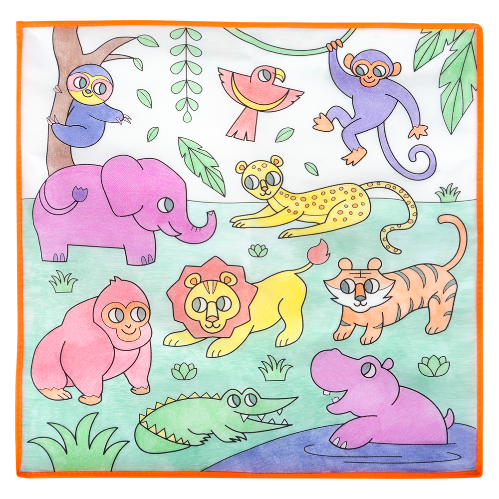 The Toy Network - Wholesale Art Set - Kids & Baby - 19.5" ZOO WASHABLE DOODLE MAT2
