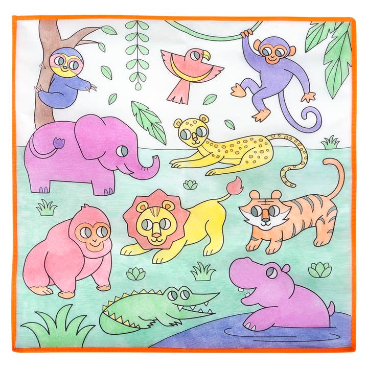The Toy Network - Wholesale Art Set - Kids & Baby - 19.5" ZOO WASHABLE DOODLE MAT2