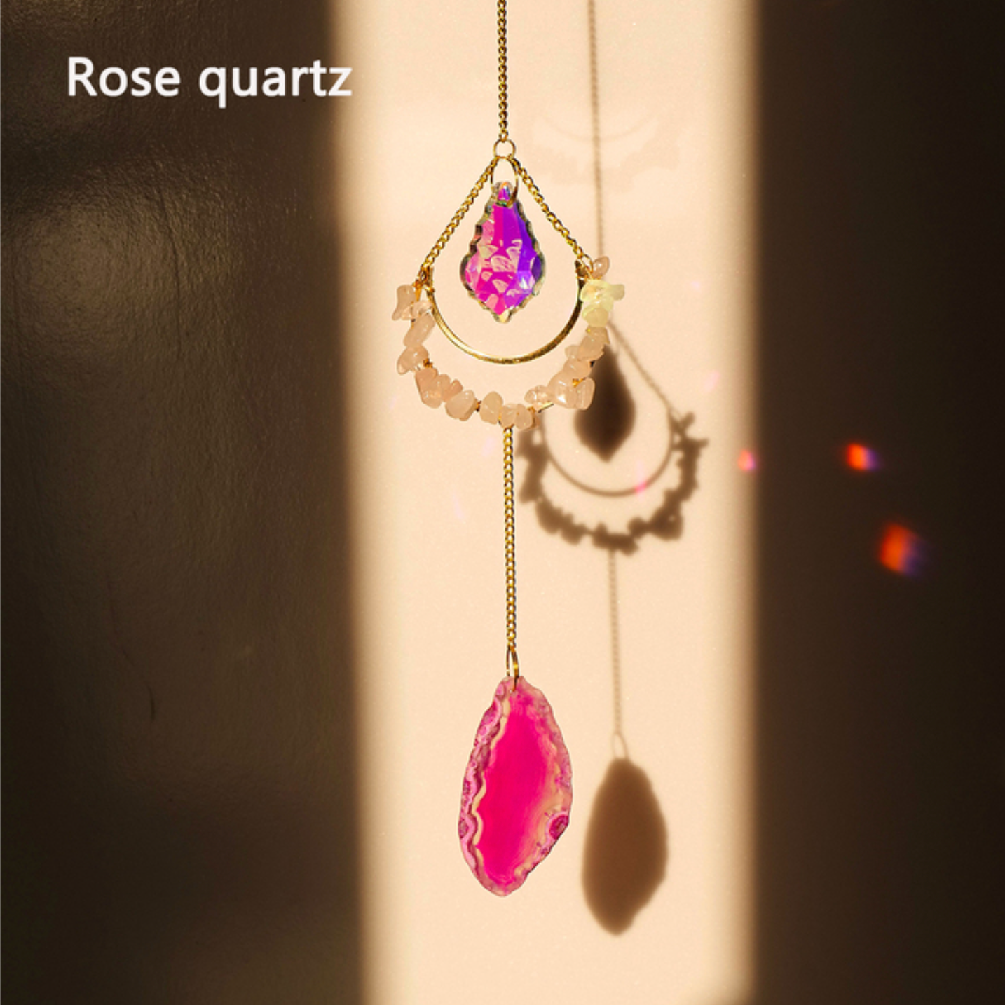 Crystolver (We Cover All Import Fees) - Vendita all'ingrosso Acchiappasole - Teardrop Crystal Agate da Appendere - Suncatcher con Cristalli2