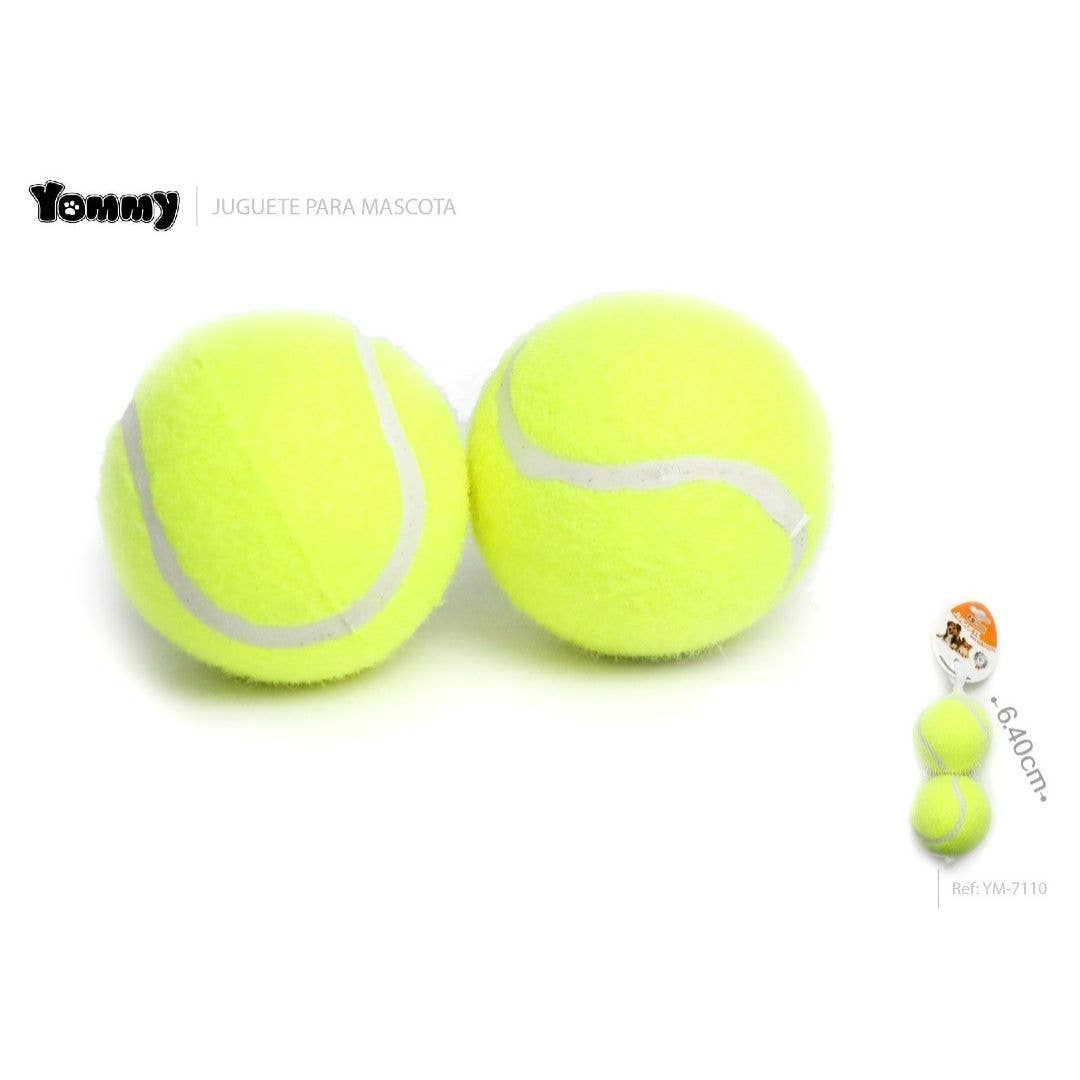 Amomi - Venta al por mayor Juguete - Gatos y perros - Pelotas saltarinas tennis Jugete goma de 2 unidades verde0