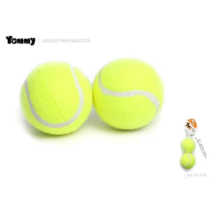 Amomi - Venta al por mayor Juguete - Gatos y perros - Pelotas saltarinas tennis Jugete goma de 2 unidades verde