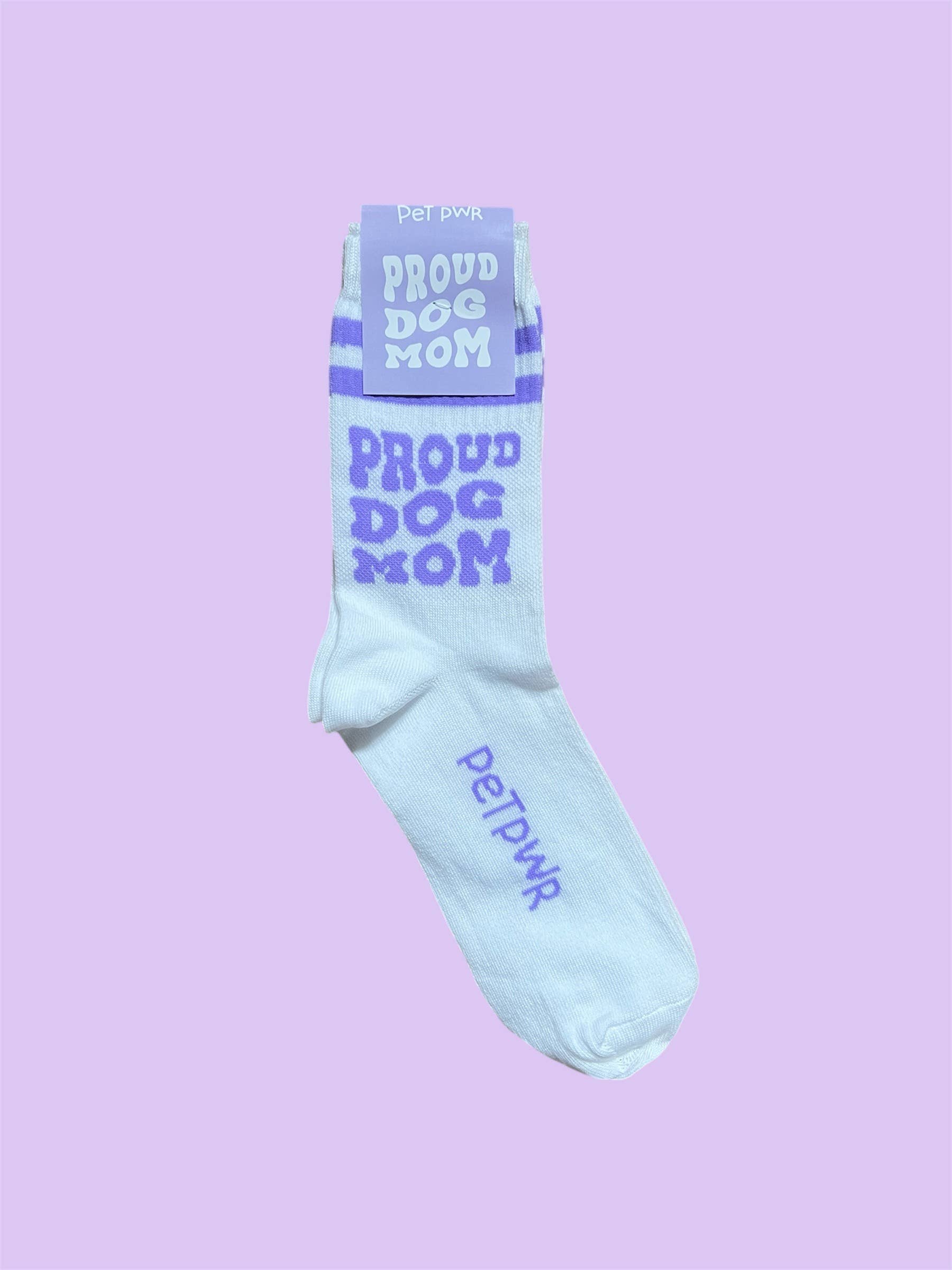 Pet Pwr Srls โ wholesale Socks โ Women's โ "Proud dog mom" socks ๐ถ Lilac