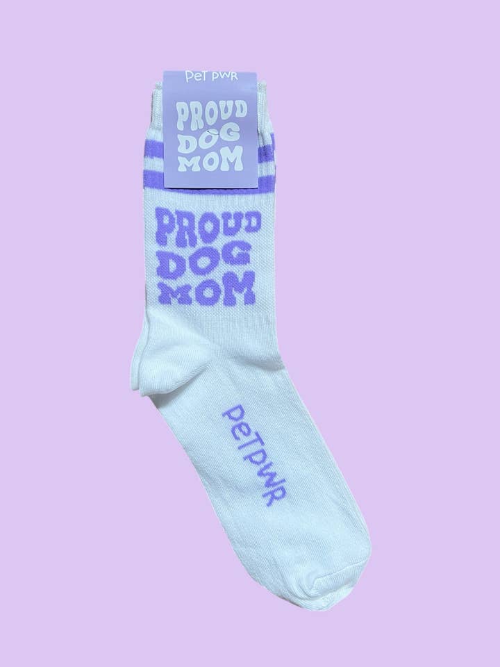 Pet Pwr Srls โ wholesale Socks โ Women's โ "Proud dog mom" socks ๐ถ Lilac0