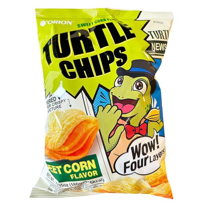 L&F Universal Goods - Wholesale Crisps - Orion Turtle Chips Sweet Corn 7bags/80g (Korea)
