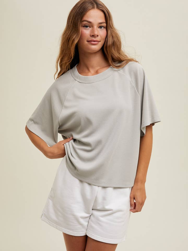 Wishlist Apparel - Wholesale Knit top – Women's - BOXY WAFFLE KNIT TOP / WL24-93950