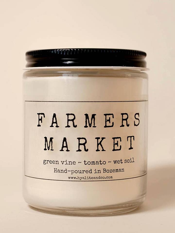 Farmers' Market | Tomato & Wet Soil | Hand-Poured Soy Candle for wholesale by Hyalite & Co