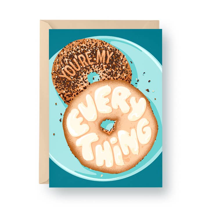 You're My Everything (Bagel) - Funny Valentine Card for wholesale by hey, alissandra