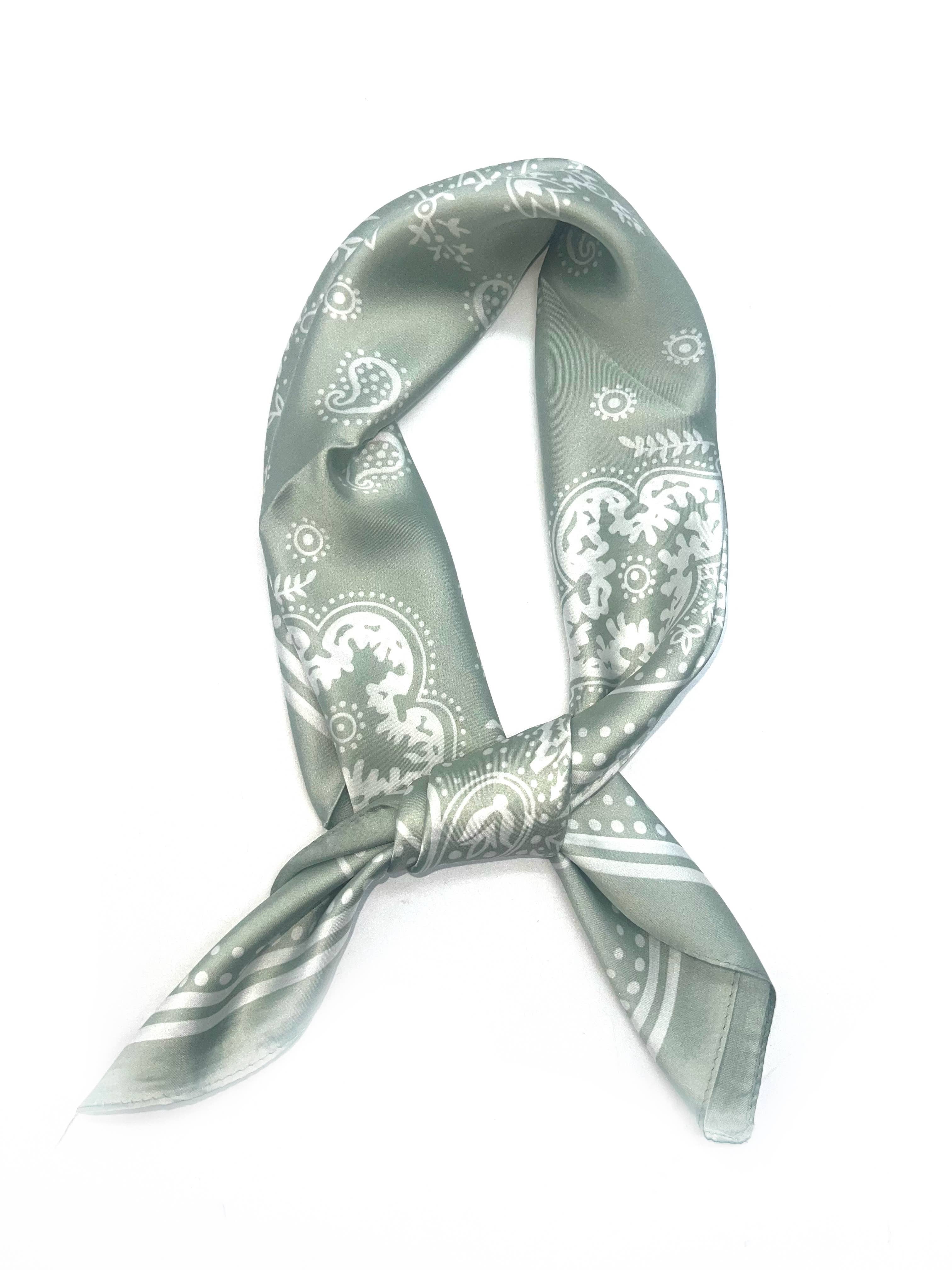 LINETA - Wholesale Scarf - Women's - D-140 Small bandana pattern scarf4