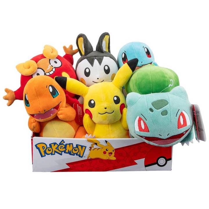 License 2 Play Toys - Wholesale Stuffed/Plush Toy - Kids & Baby - Pokemon 8" Plush Assortment in 6pc Display - Rotating Series1