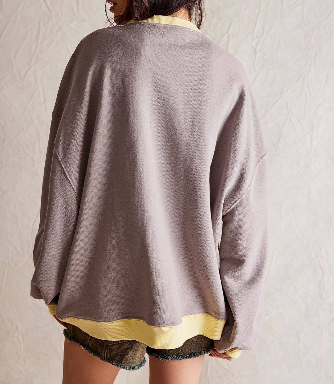 Lovesoft - Wholesale Sweatshirt - Women's - Solid Color Round Neck Fork Loose Sweatshirt Sweater14