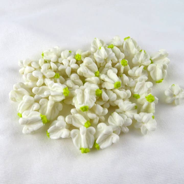 OpalHaus - Wholesale Beads - Crown Flower Clay Flowers, White Clay Flowers, Handmade3
