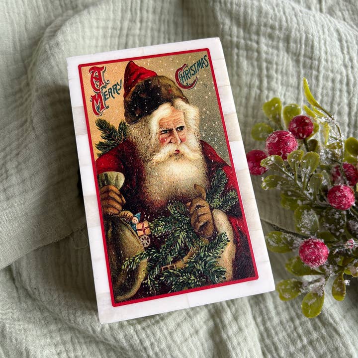 Madison Bay Co. - Historical Home Decor Reproductions - Wholesale Decorative box - Victorian Santa Merry Christmas Colorful Trinket Box, 5-1/4"1