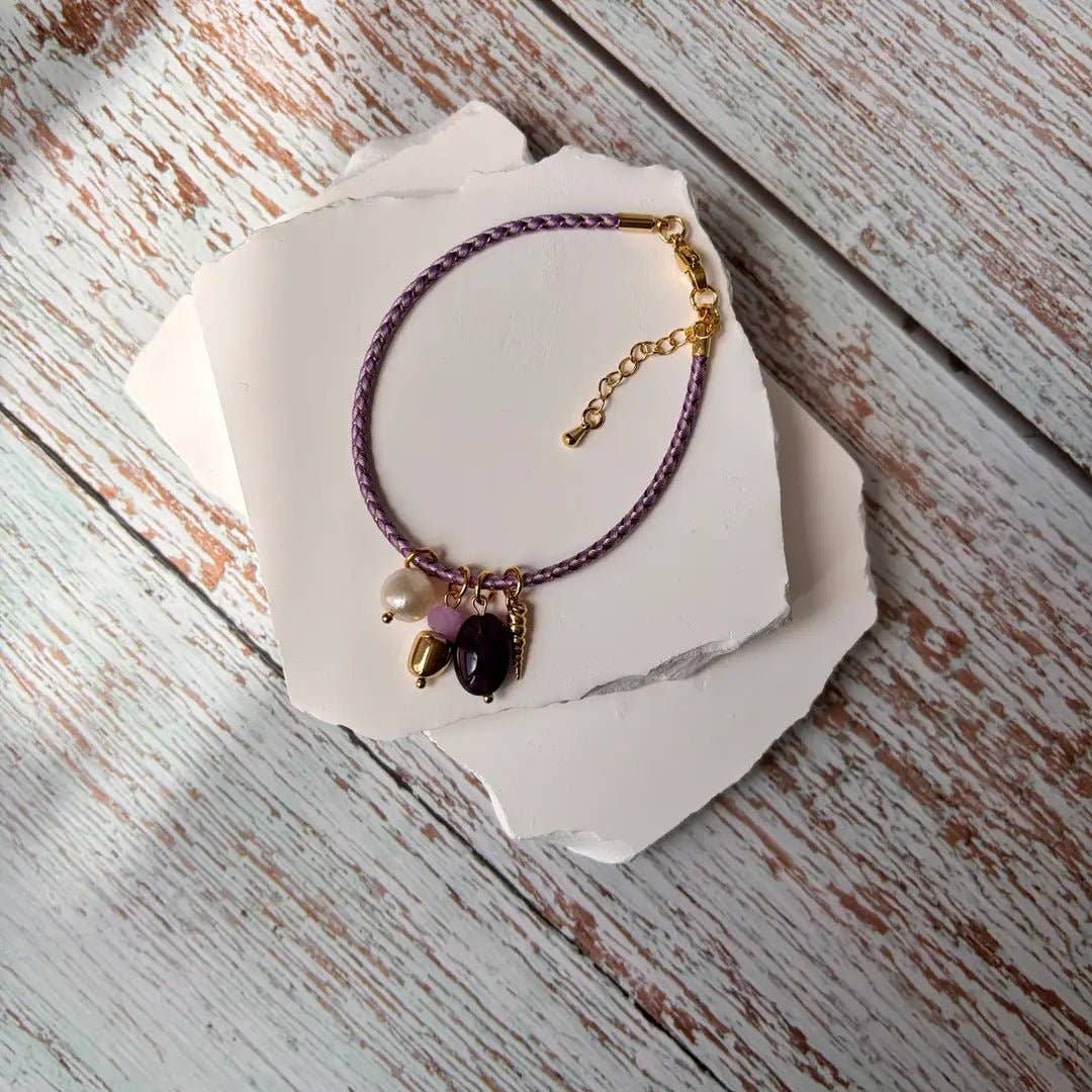 OE! - Wholesale Charm/Dangle Bracelet - Estate Addosso Lilla – Bracciale in corda con charm0