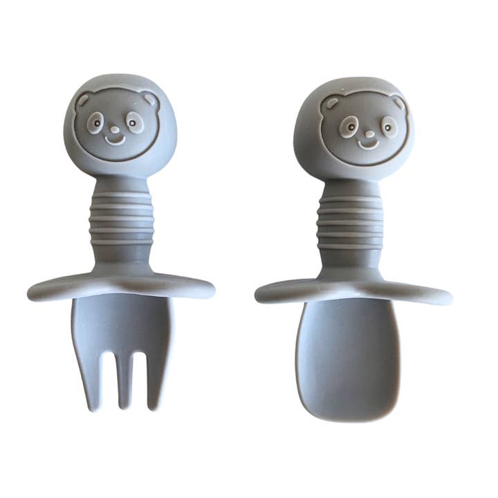 Tiny Teethers - Vendita all'ingrosso Set di posate - Bambini e neonati - Set di utensili in silicone Mini Forch+Cucchiaio5