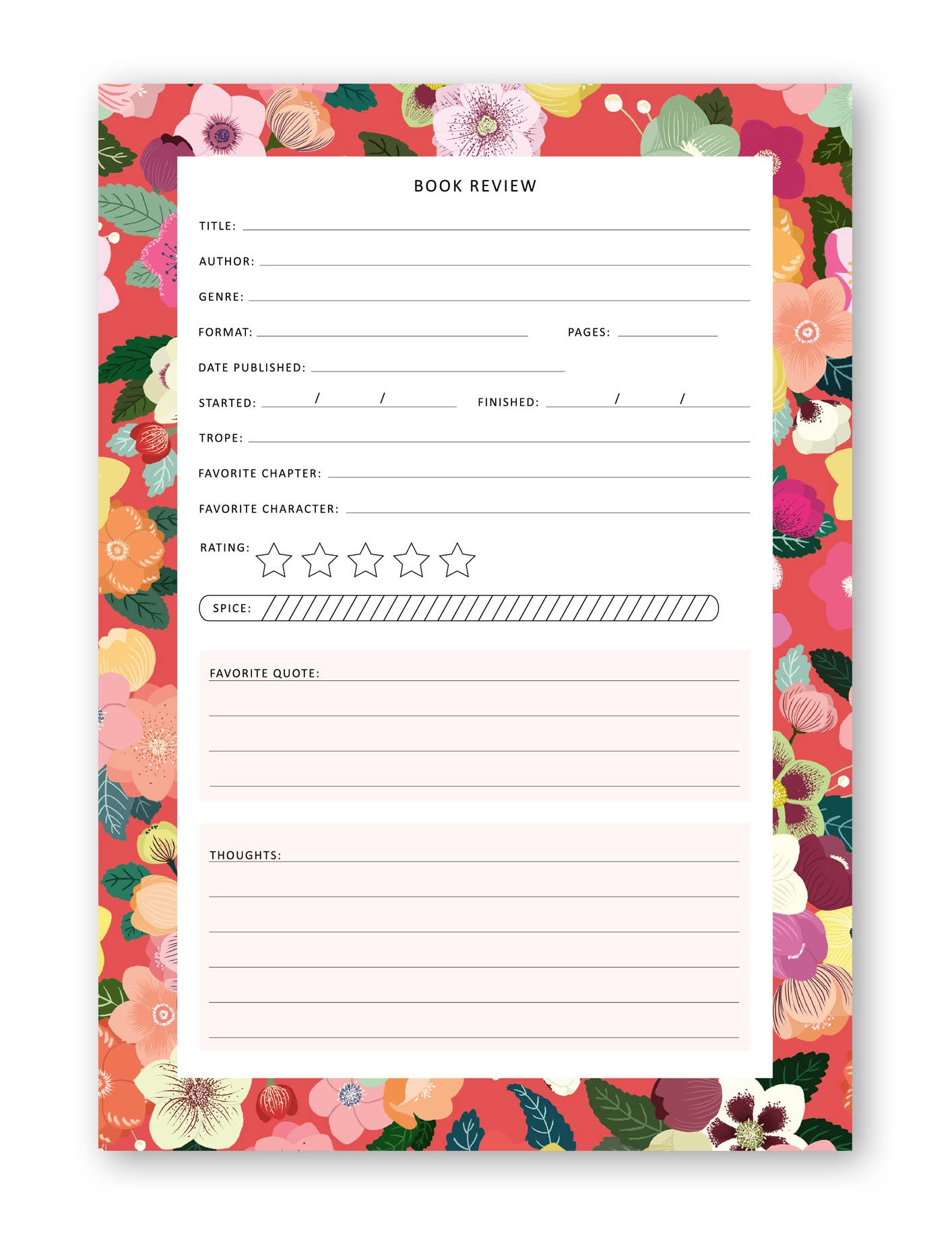 Emadam - Art & Design - Vente Blocs-notes - Carnet pour critiques de livres, format A5, cadeau pour passionnés de lecture2