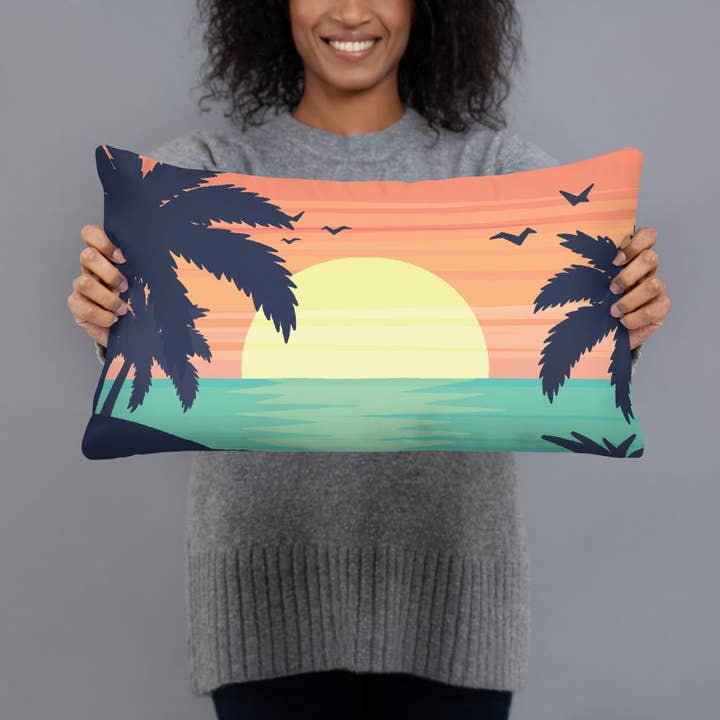 Santa Monica Coussin coucher de soleil pour la vente par Cushion Covers Store
