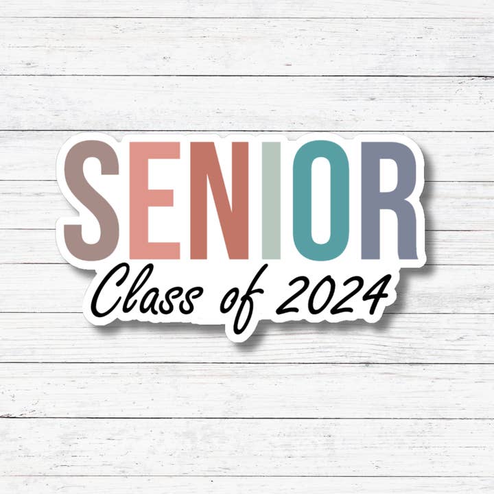 Oily Graphic Creations - Wholesale Sticker - Colorful Senior- Senior 2024 Stickers/Magnet1