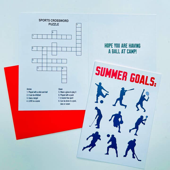 Carte de voeux Summer Goals Camp pour la vente par Sunny Marshmallow