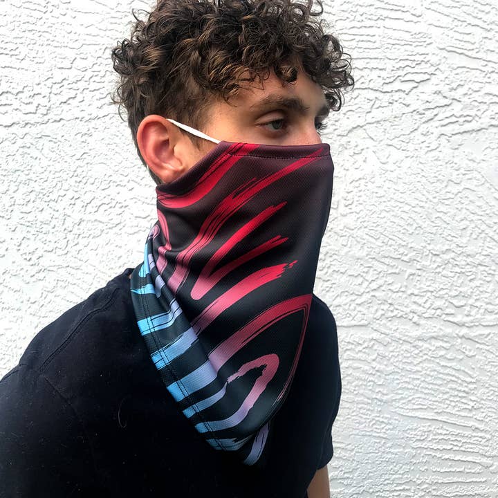 Comfy Bandana Style Neck Gaiter w/ a twist-Abstract009 for wholesale by Graphic Empire