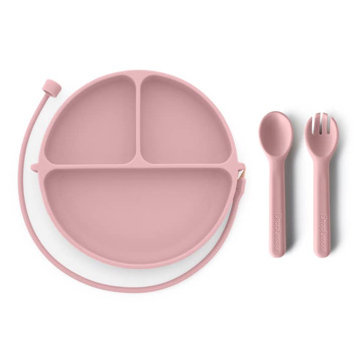 DropLess Plate Mealtime Set – Suction Plate with Spoon & For for wholesale by DropLess Plate
