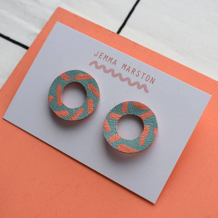 Jemma Marston - Wholesale Stud/Post Earrings - Leather Open Stud Earrings1