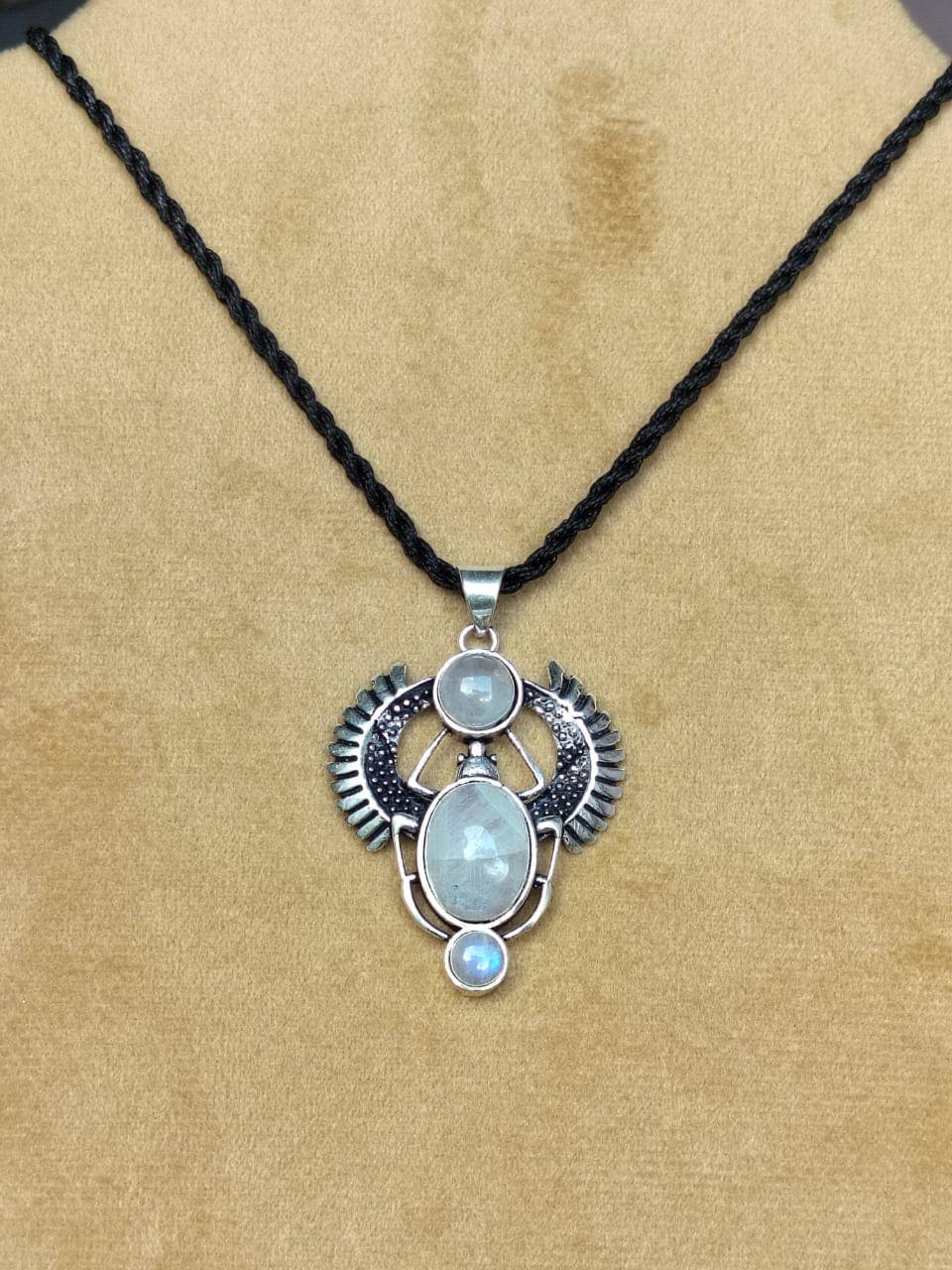 SILVER CAVE - Wholesale Individual Charm/Pendant - Beautiful Rainbow Moonstone Spider Design For Brass Pendant6