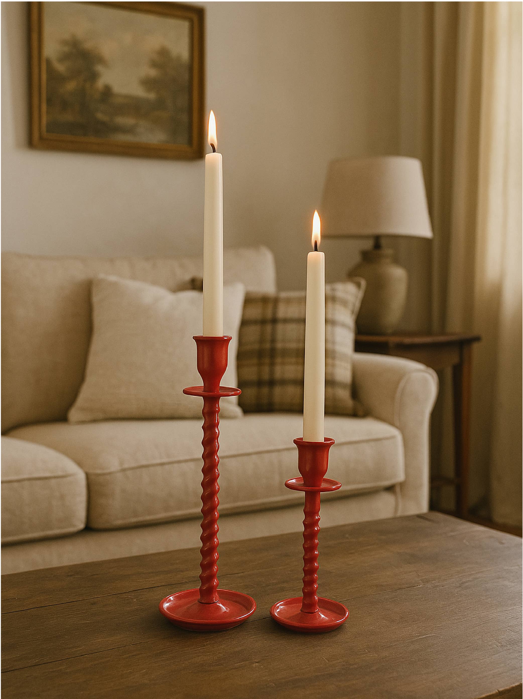 Made Market Co. - Wholesale Candle holder - Corkscrew Taper Holder Red Large2