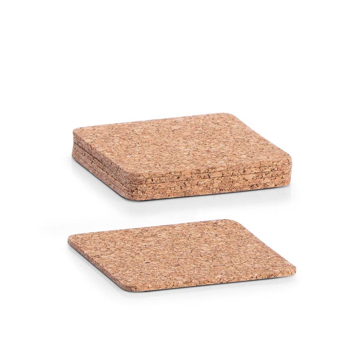 Zeller Present - Wholesale Coasters - Coaster set, 6-piece, cork