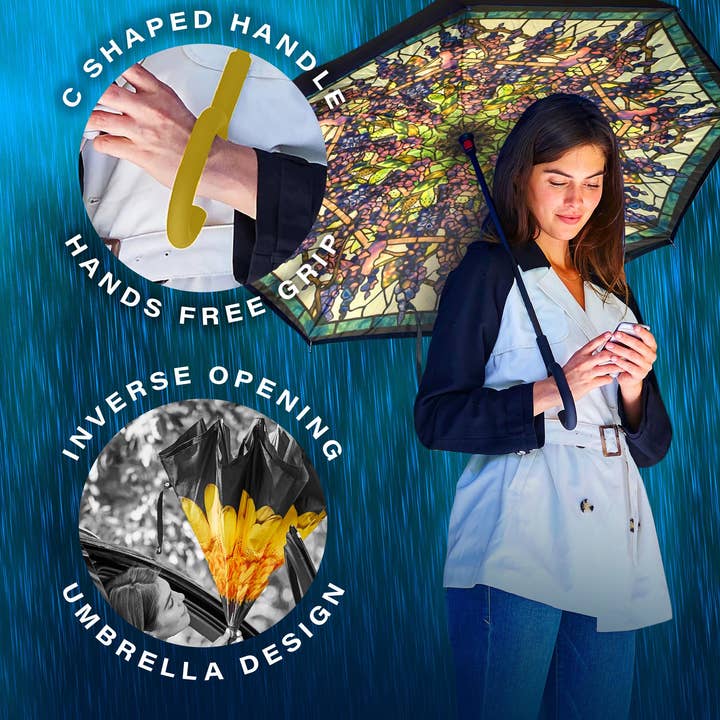 Nupouch / Nufoot - Vente Parapluie – femme - Parapluie inversé Topsy Turvy - 31 couleurs et motifs magnifiques53