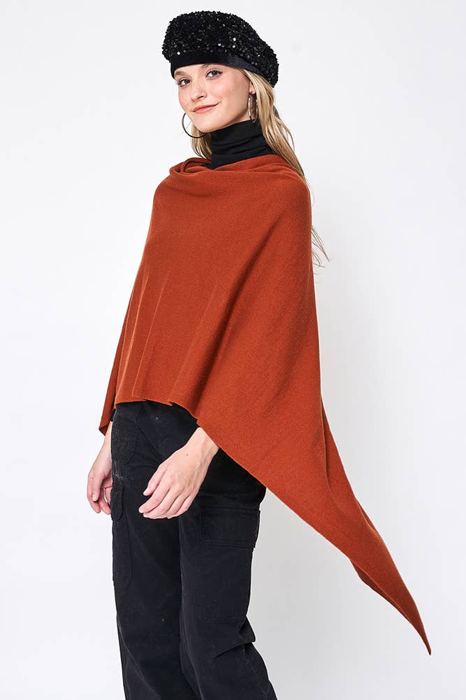 Hana - Wholesale Poncho - Women's - Solid Scarf Poncho34