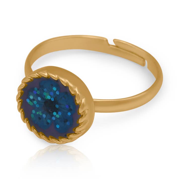 Florence Wildflower Adjustable Ring for wholesale by Big Metal London