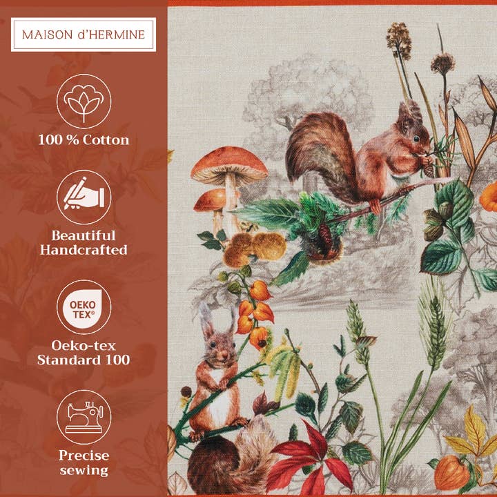 Maison d'Hermine - Design in Every Thread - Wholesale Placemat - Placemats 100% Cotton 13" x 19" - Set of 4 - Recolte Fall1