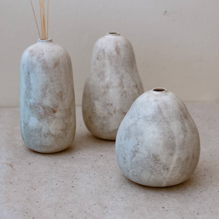 Soft Stone _ Pear Vase_ tall_Make to order for wholesale by NEKO.CO.NEKO.