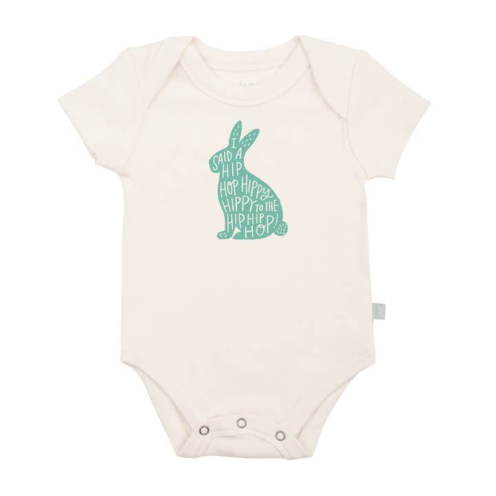 body bébé graphique en coton bio | hippy hoppy pour la vente par Finn + Emma
