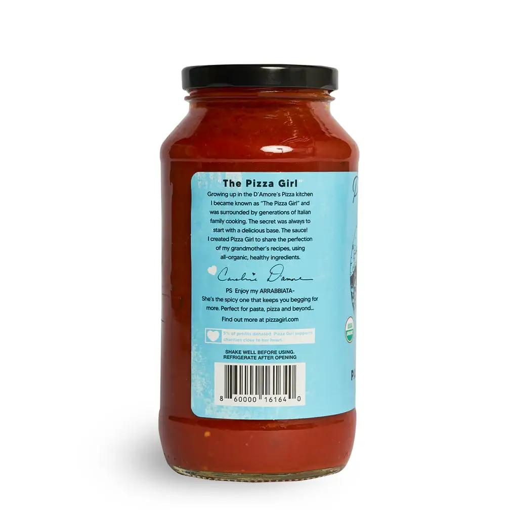 Pizza Girl - Wholesale Pasta Sauce - ORGANIC SPICY MARINARA SAUCE2