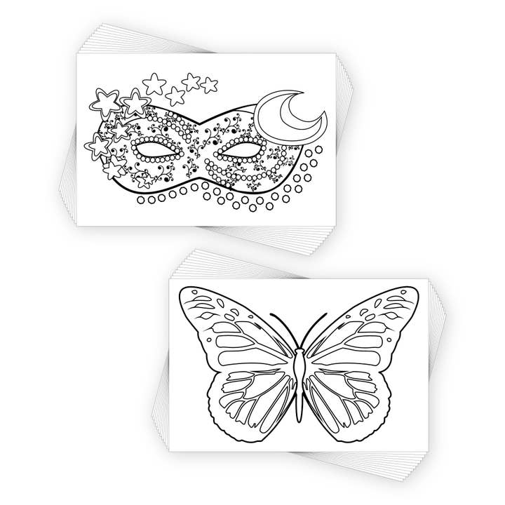 COLORpockit Coloring Postcard Deck Bundle for wholesale by COLORpockit