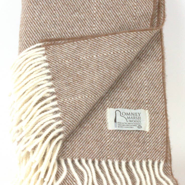 Tawny Traditional Throw for wholesale by Romney Marsh Wools