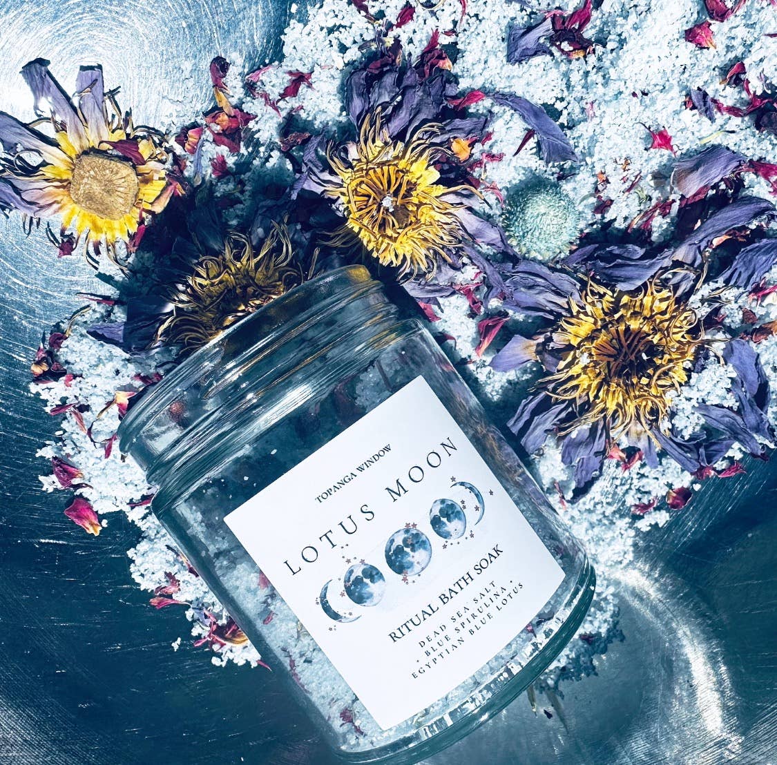 Topanga Window - Wholesale Bath Salts - LOTUS MOON RITUAL BATH SALTS with Blue Lotus Flowers3