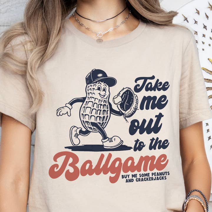 Par.tees by Party On! - Wholesale T-Shirt (Graphic) - Women's - Vintage Baseball Ballpark Sports Mom Game Day Graphic Tee