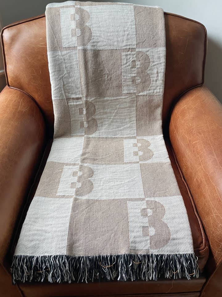 Manta Personalizada Cobertor de Grelha Toda Tecida em Algodão por atacado de Rocmar Studio Soft Furnishings Made in USA 100% Cotton