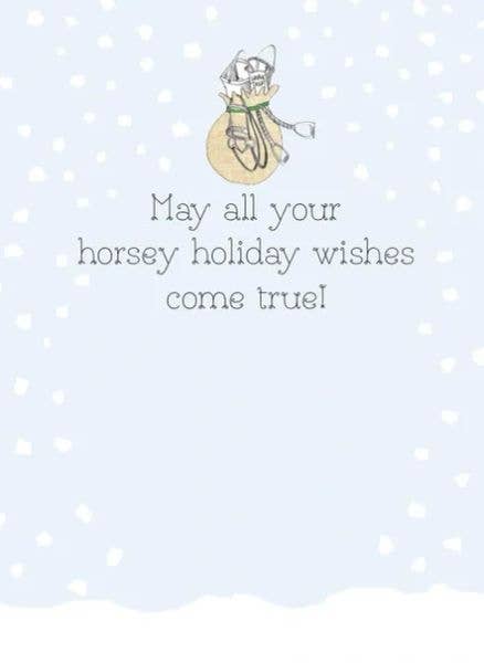 Horse Hollow Press / Fun & Slightly Offensive Cards/Stickers - Wholesale Christmas Card - Horse Boxed Christmas Cards / Tack Filled Bag / 8 Holiday 
2
