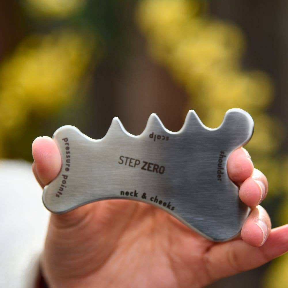 STEP ZERO Skincare – Engroshandel Gua Sha – STEP ZERO Scalp Gua Sha i 100 % rustfrit stål | Zero waste4