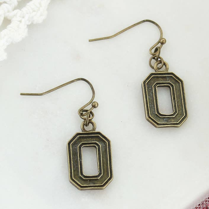 Ohio State Vintage Logo Earrings for wholesale by Seasons Jewelry
